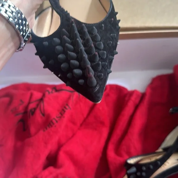 Spiked Louboutin heels sz 38 - Picture 13 of 14